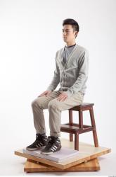 Whole Body Man Artistic poses Asian Casual Slim Studio photo references